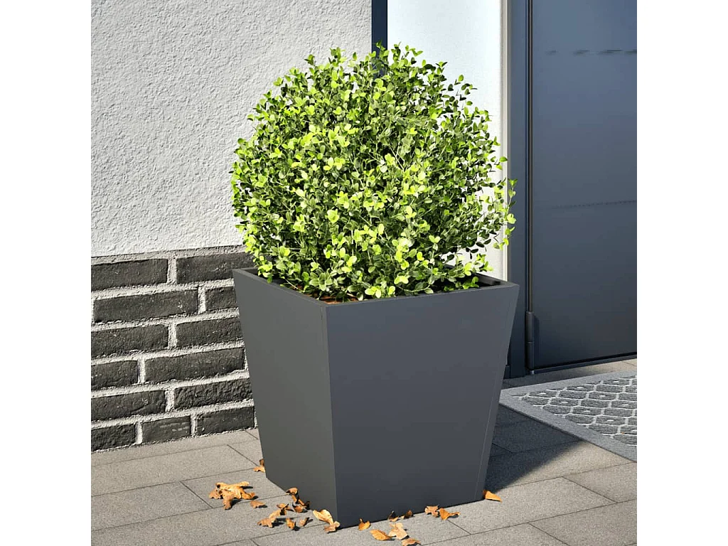 Jardinière anthracite 40x40x40 cm acier