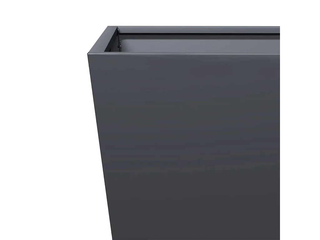 Jardinière anthracite 40x40x40 cm acier