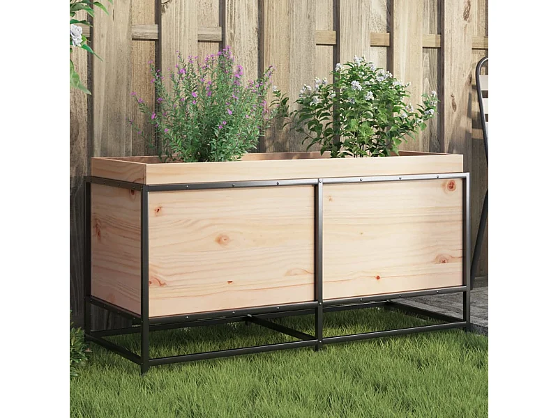 Fioriera da Giardino 100x40x50 cm in Legno Massello di Pino