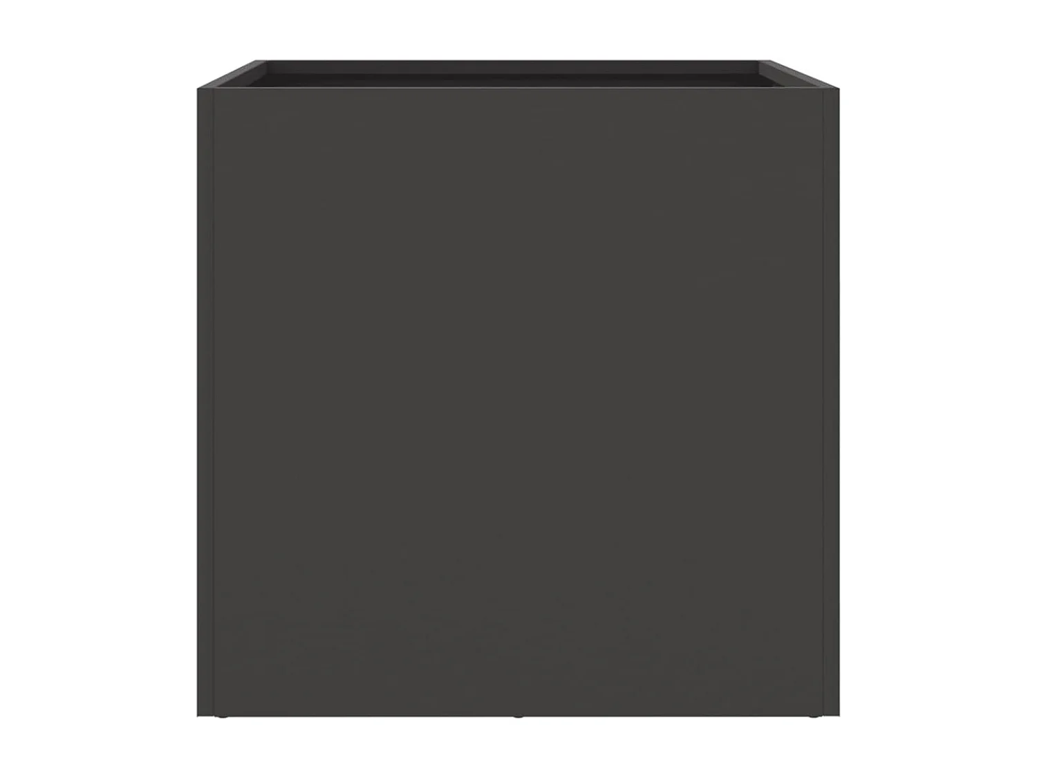 Vasos/floreiras 2 pcs 49x47x46 cm aço preto