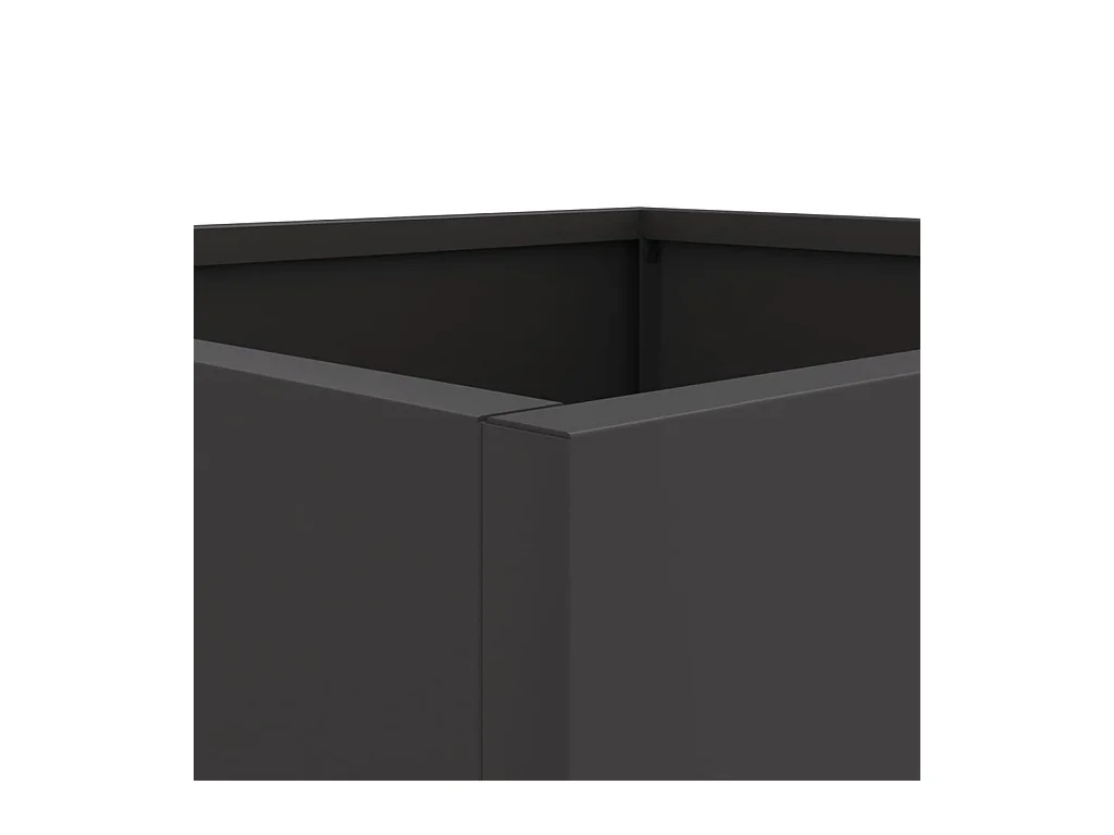 Vasos/floreiras 2 pcs 49x47x46 cm aço preto