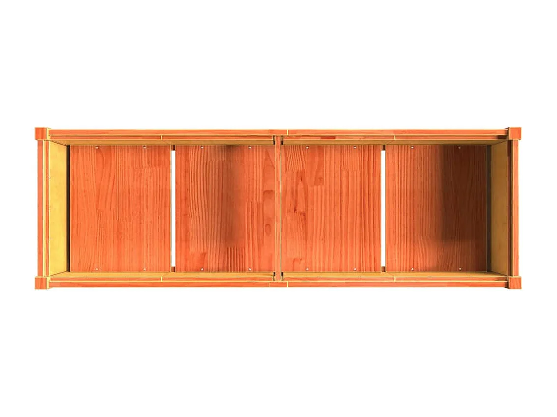 Plantenbak 150x50x70 cm massief grenenhout wasbruin