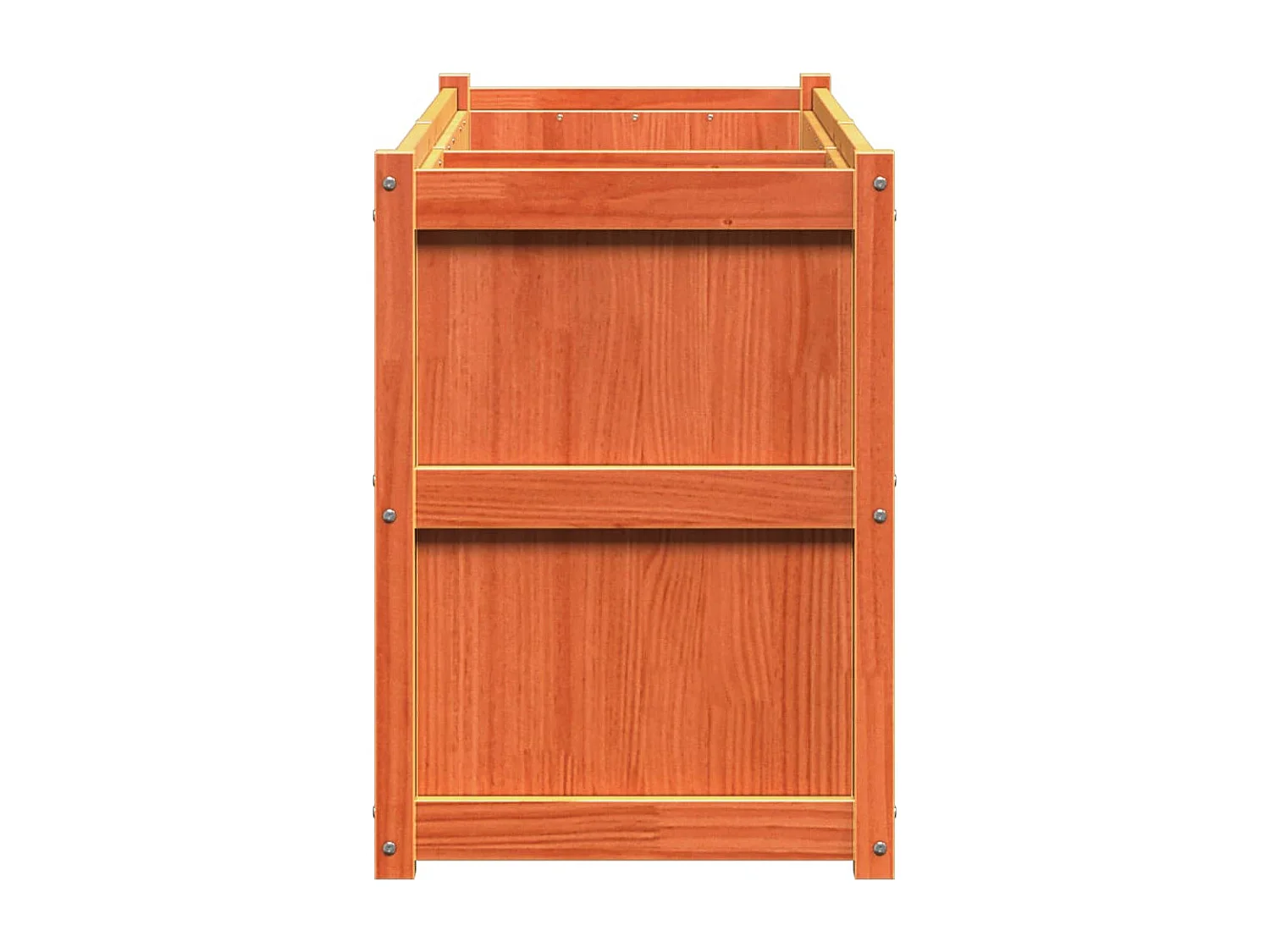Jardinière cire marron 150x50x70 cm bois de pin massif