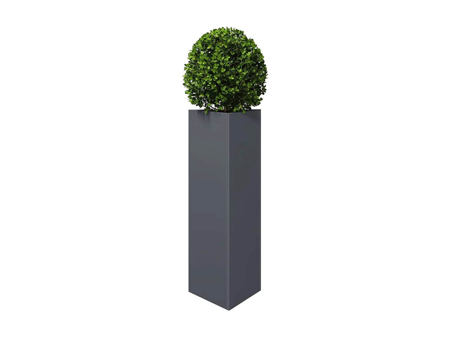 Jardinière anthracite triangulaire 30x26x75 cm acier