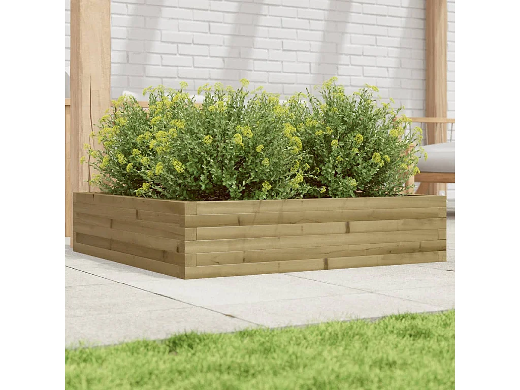 Pflanzkübel 100x100x23 cm Kiefernholz Imprägniert