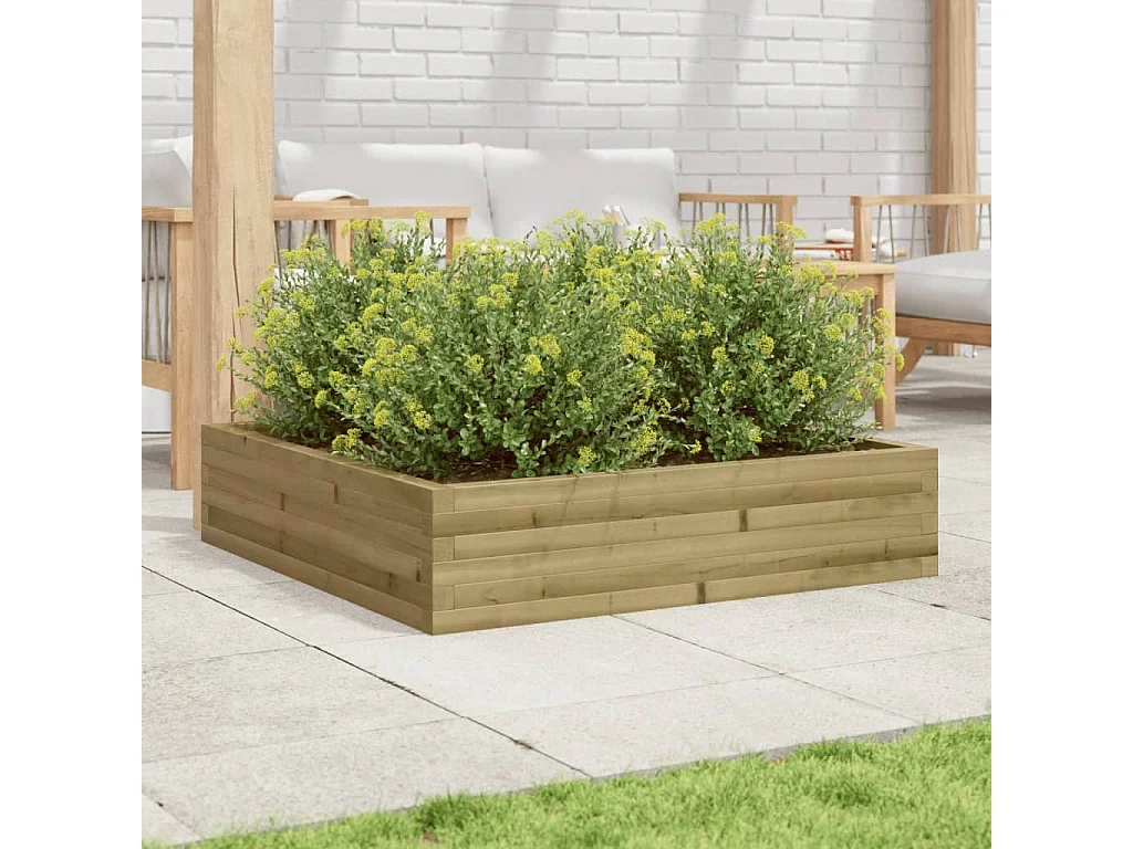 Pflanzkübel 100x100x23 cm Kiefernholz Imprägniert