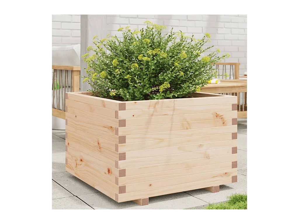 Jardinière 70x70x49,5 cm bois de pin massif