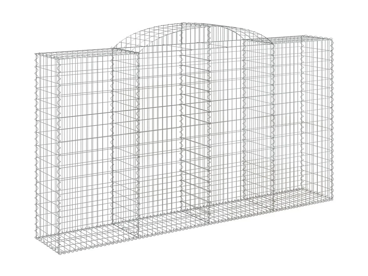 Paniers à gabions arqués 12 pcs 300x50x160/180 cm fer galvanisé