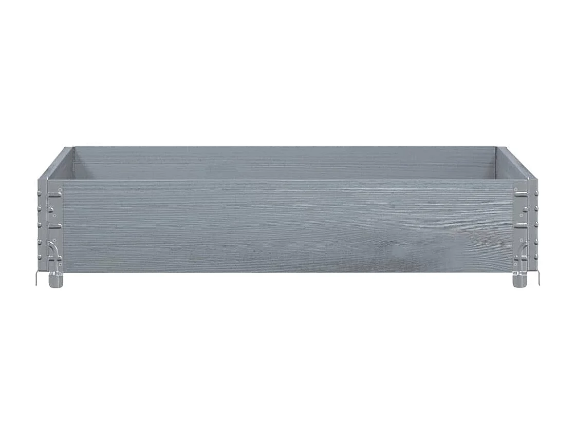 Jardinière gris 100x100 cm bois de pin massif