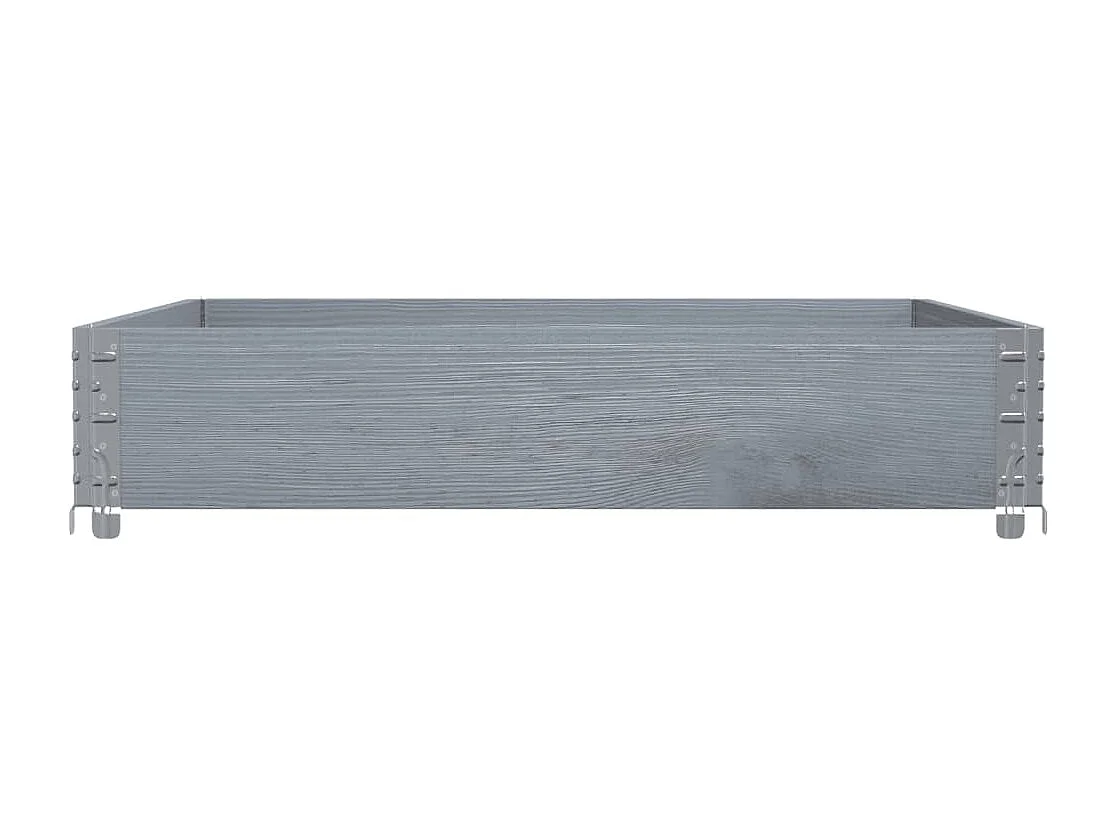 Jardinière gris 100x100 cm bois de pin massif