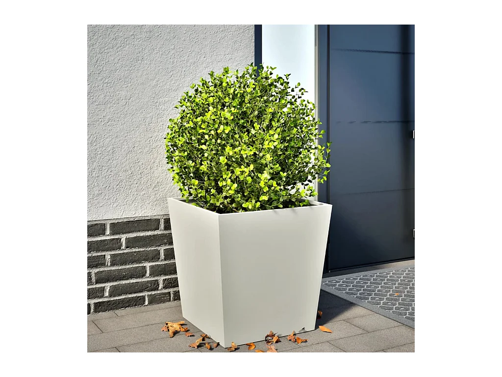 Plantenbak 50x50x50 cm staal wit