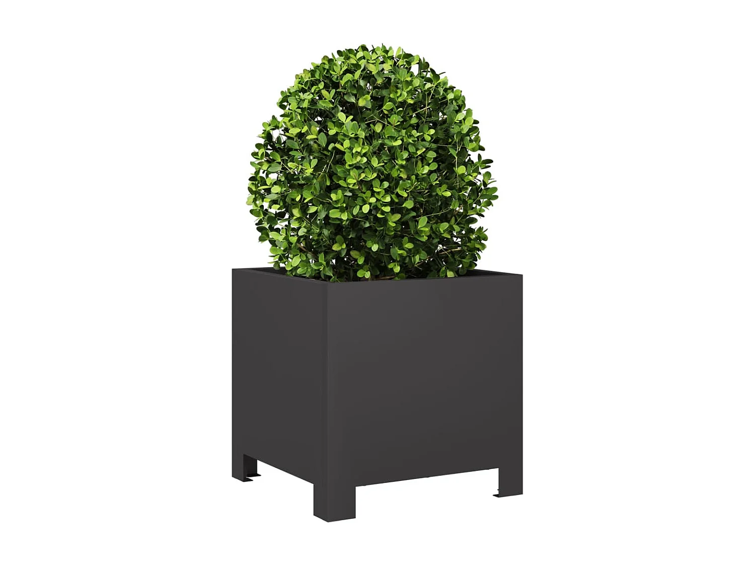 Vaso/floreira de jardim 30x30x30 cm aço preto