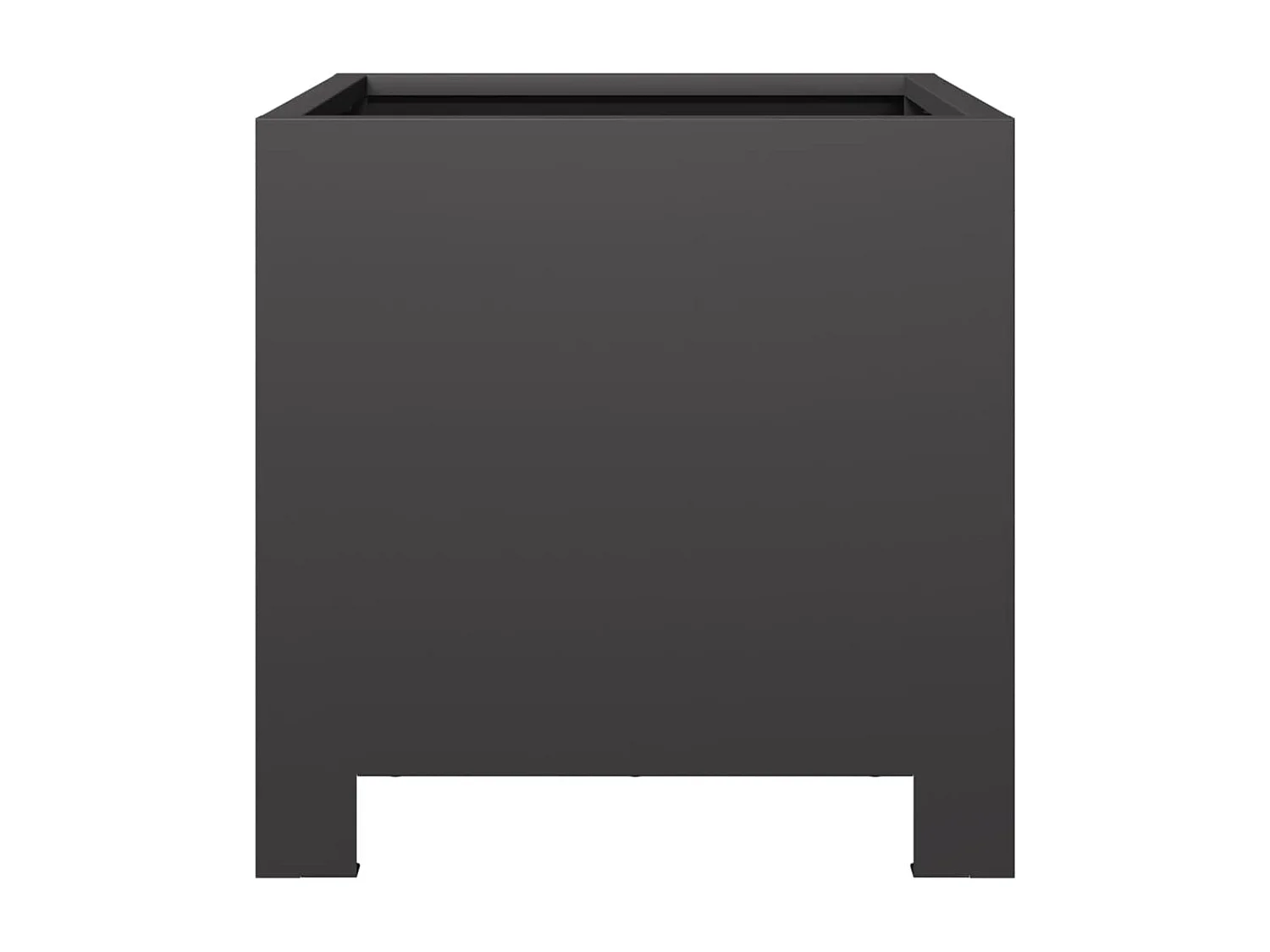 Vaso/floreira de jardim 30x30x30 cm aço preto