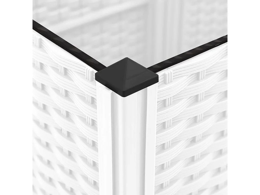 Vaso/floreira jardim c/ treliça 120x120x121,5 cm PP branco