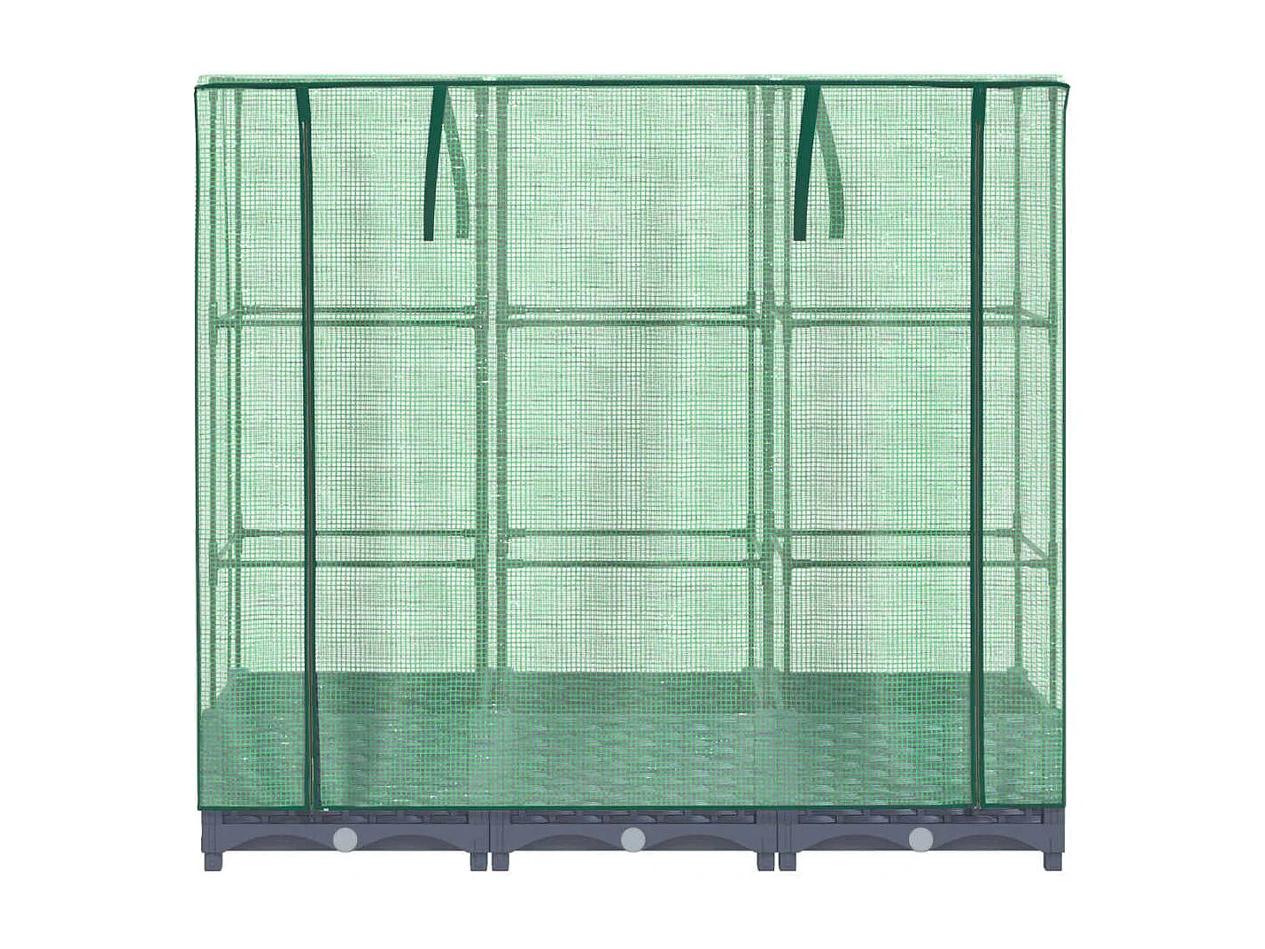 Jardinière surélevée avec housse aspect rotin 120x40x123 cm