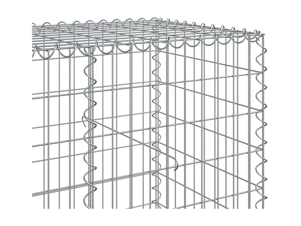 Panier gabion avec couvercle 950x100x100 cm fer galvanisé