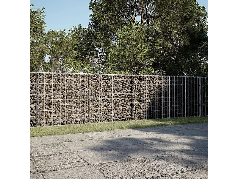 Panier gabion avec couvercle 950x100x100 cm fer galvanisé