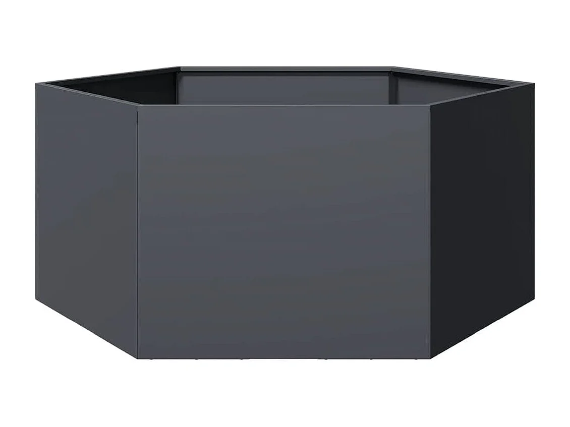 Pflanzkübel Anthrazit Sechseckig 104x90x45 Stahl