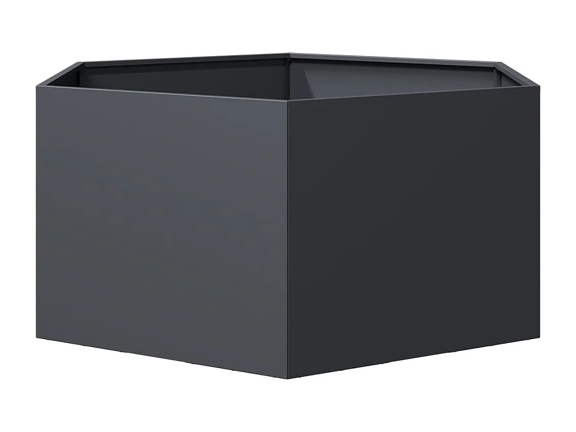 Pflanzkübel Anthrazit Sechseckig 104x90x45 Stahl