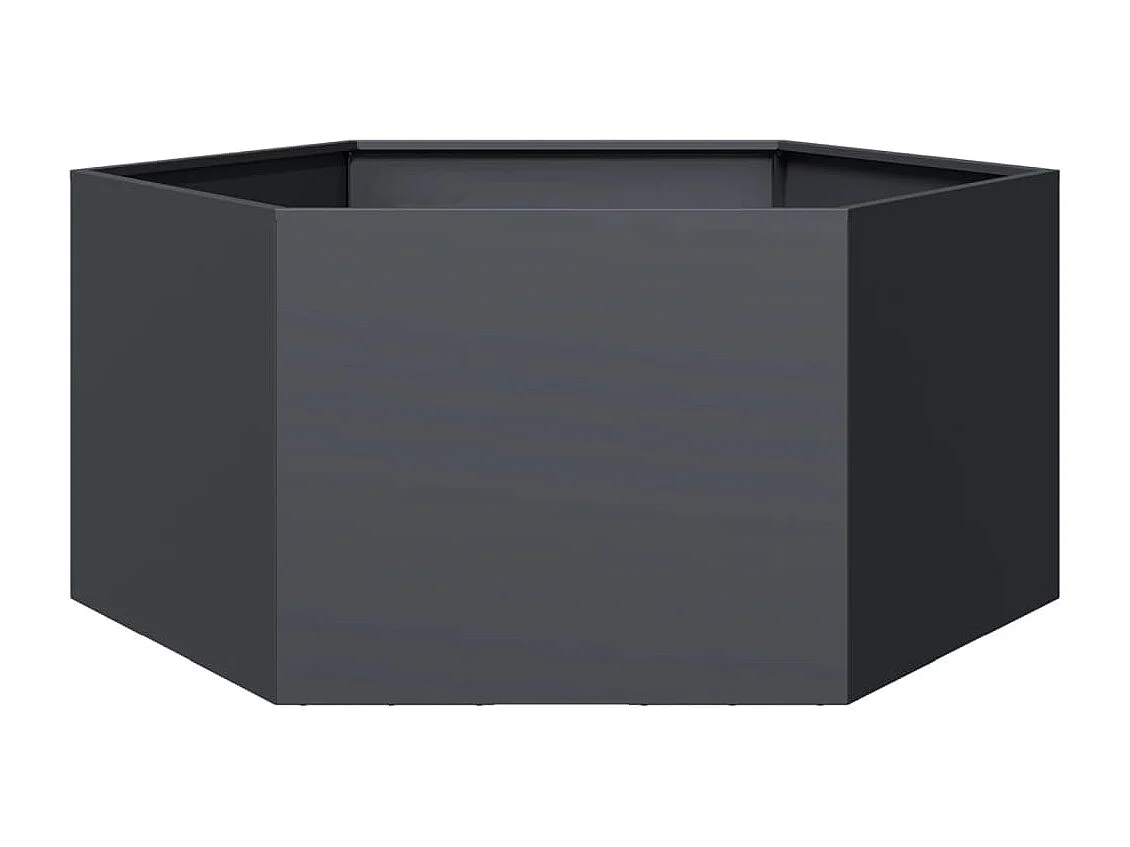 Pflanzkübel Anthrazit Sechseckig 104x90x45 Stahl