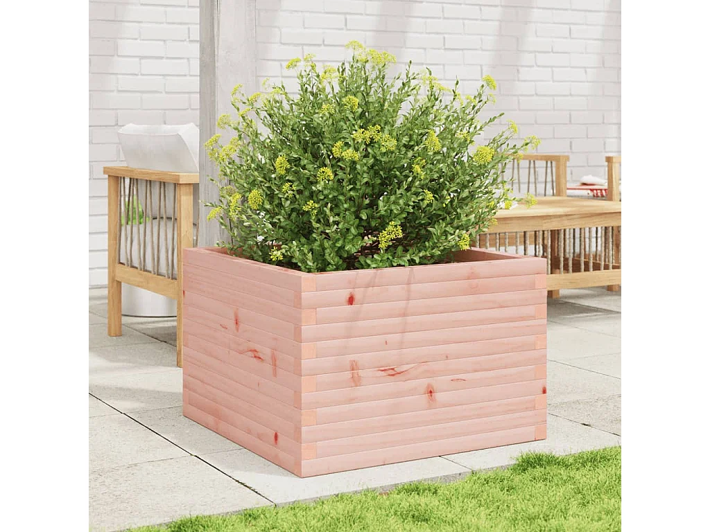 Jardinière 70x70x46 cm bois massif de douglas