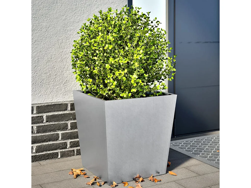 Jardinières 2 pcs 50x50x50 cm acier galvanisé