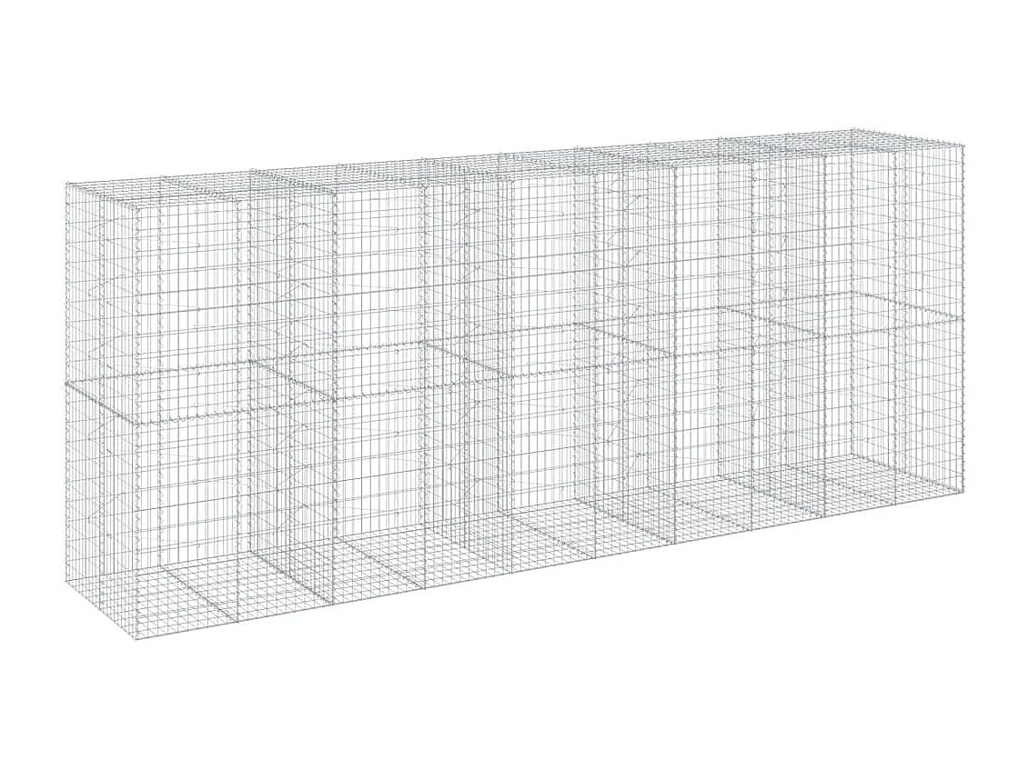 Panier gabion avec couvercle 500x100x200 cm fer galvanisé