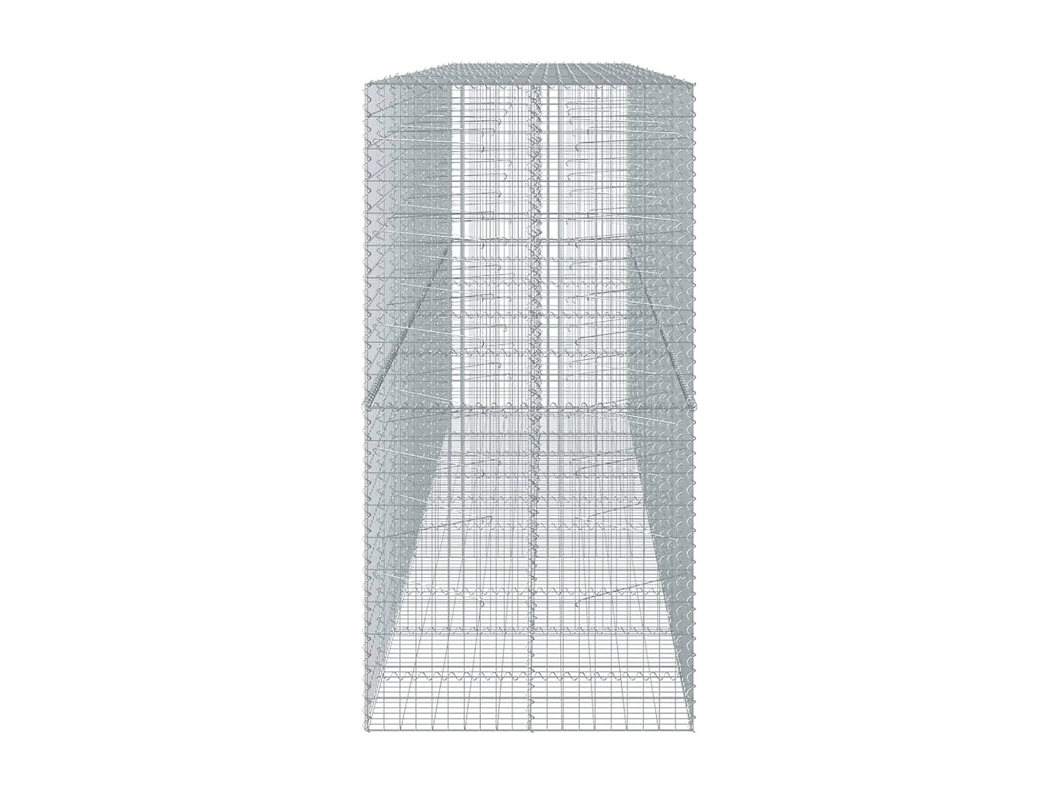 Panier gabion avec couvercle 500x100x200 cm fer galvanisé