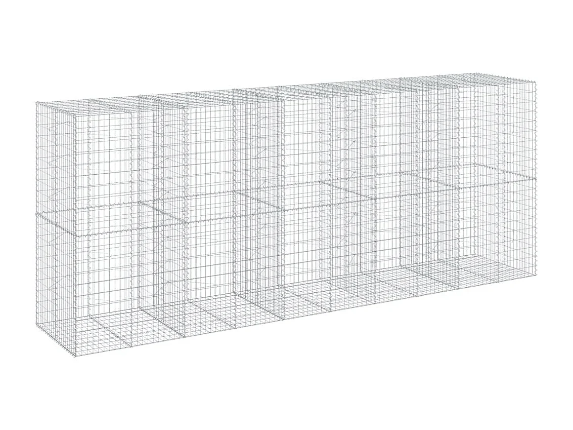 Panier gabion avec couvercle 500x100x200 cm fer galvanisé