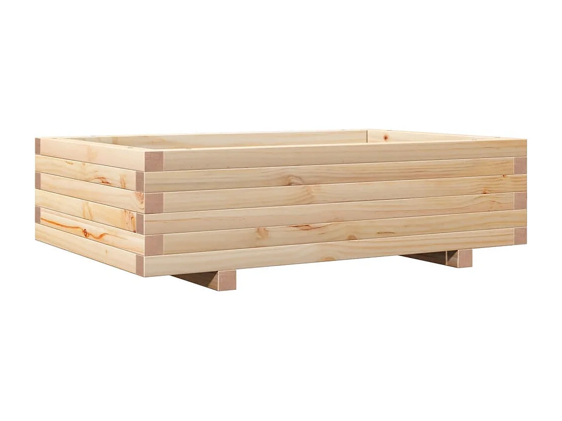 Fioriera da Giardino 90x60x26,5 cm in Legno Massello di Pino