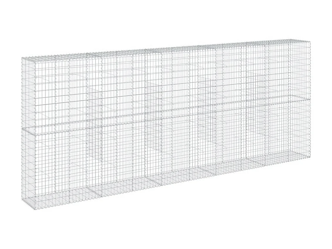 Panier gabion avec couvercle 500x50x200 cm fer galvanisé