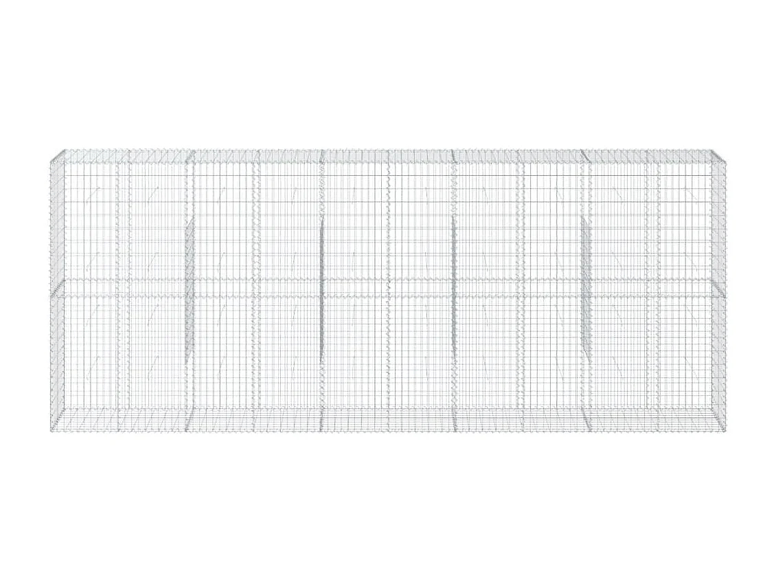 Panier gabion avec couvercle 500x50x200 cm fer galvanisé
