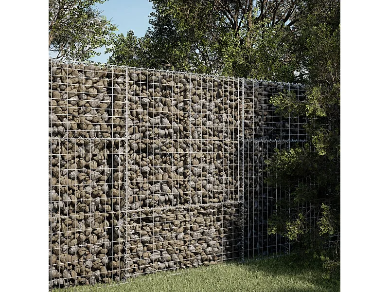 Panier gabion avec couvercle 100x100x150 cm fer galvanisé