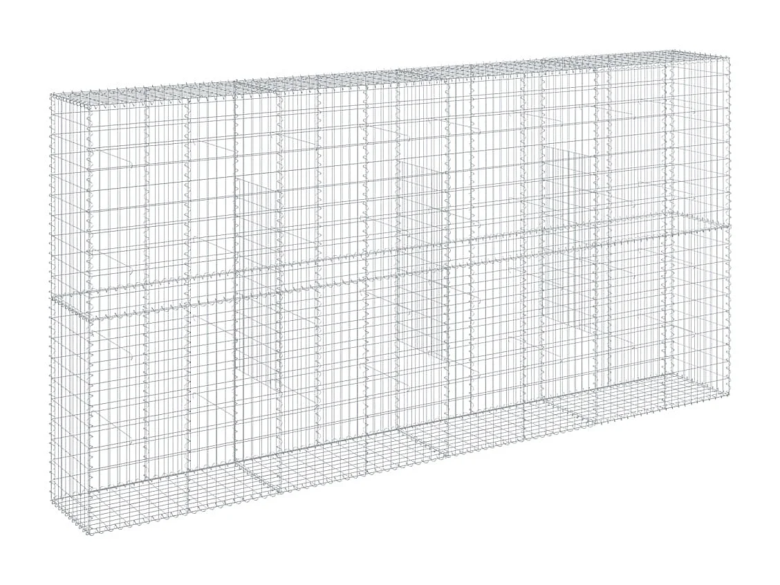 Panier gabion avec couvercle 400x50x200 cm fer galvanisé