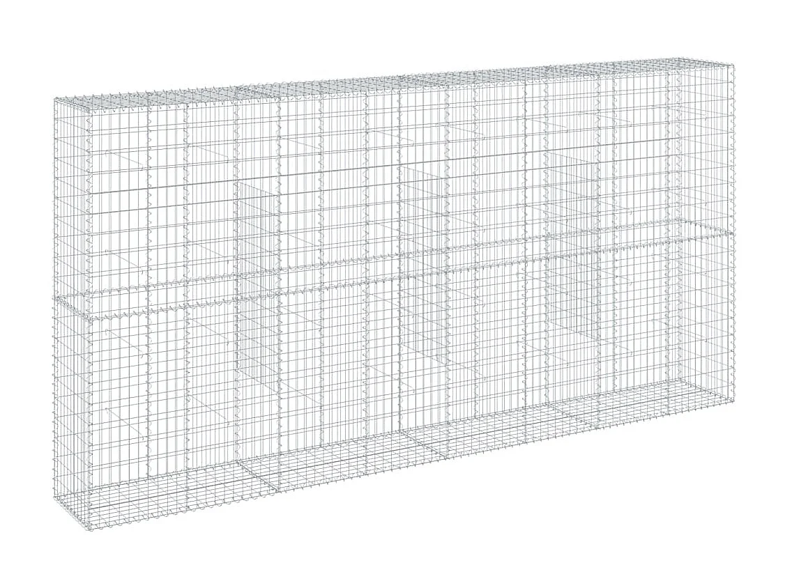 Panier gabion avec couvercle 400x50x200 cm fer galvanisé