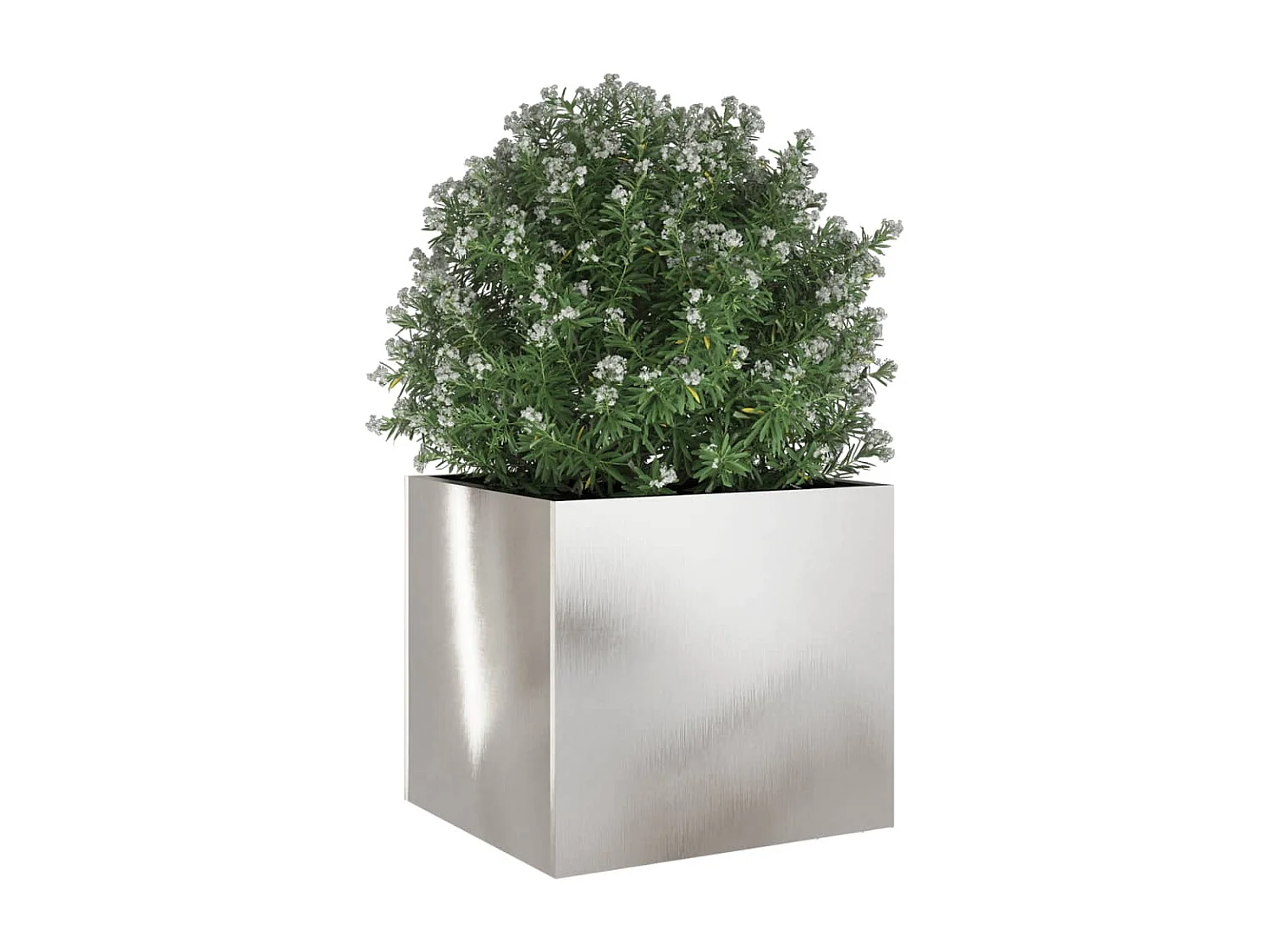 Fioriera Argento 32x30x29 cm in Acciaio Inox