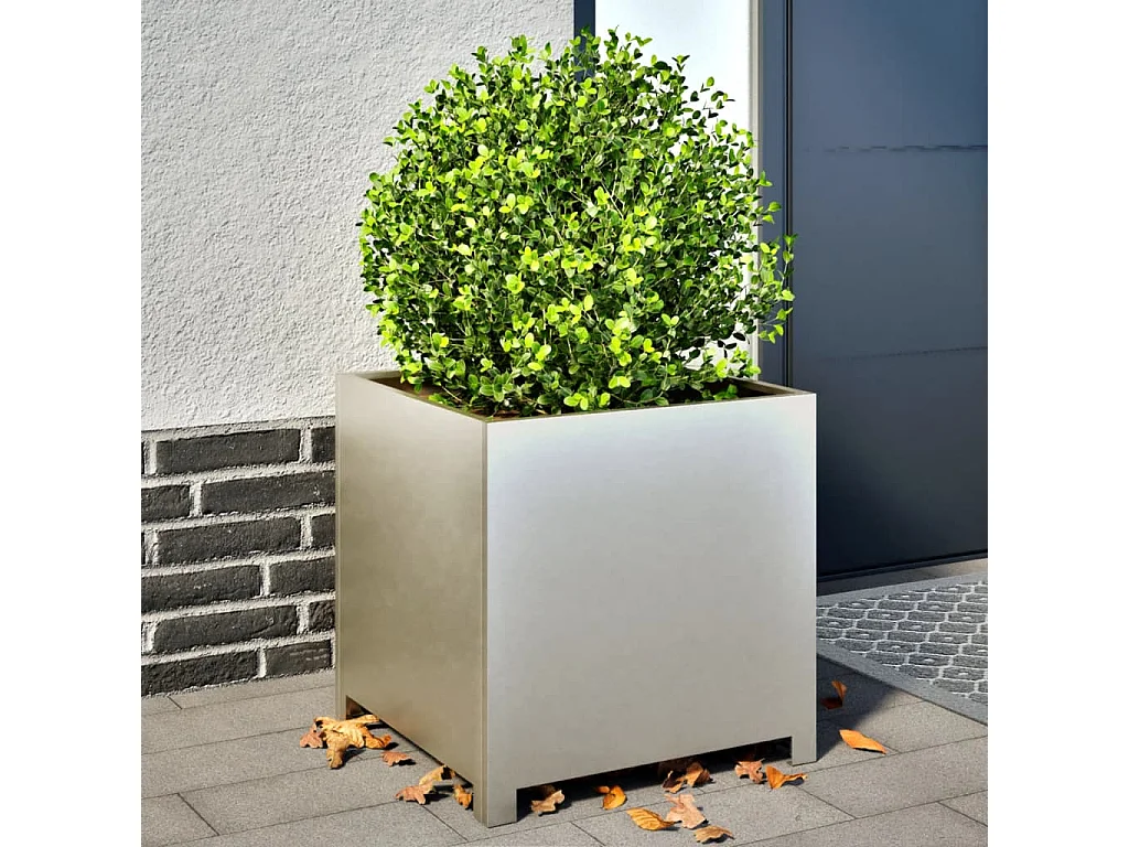 Jardinière 50x50x50 cm acier inoxydable