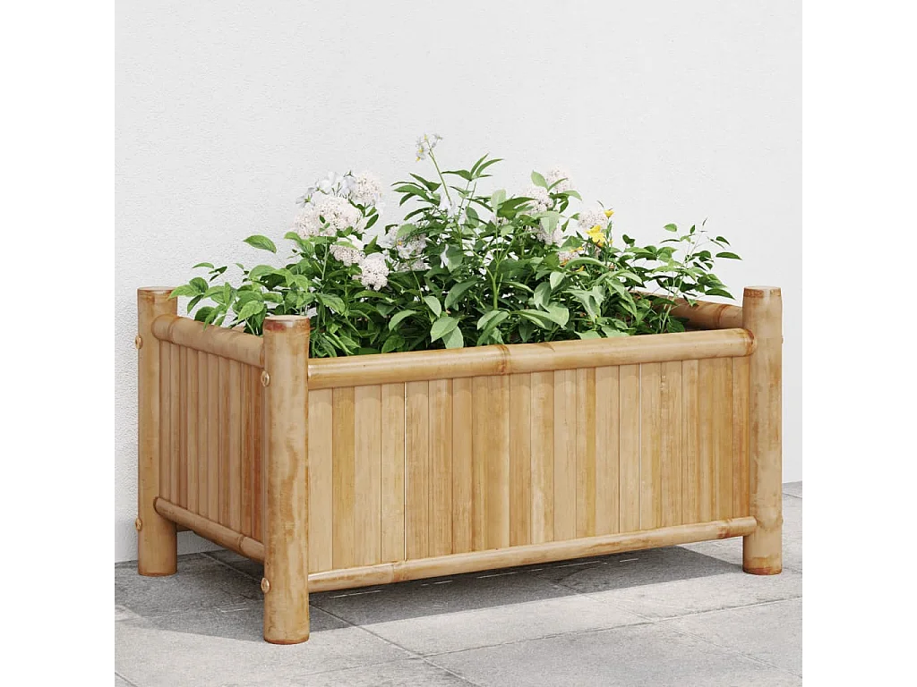 Jardinière 50x30x25 cm bambou