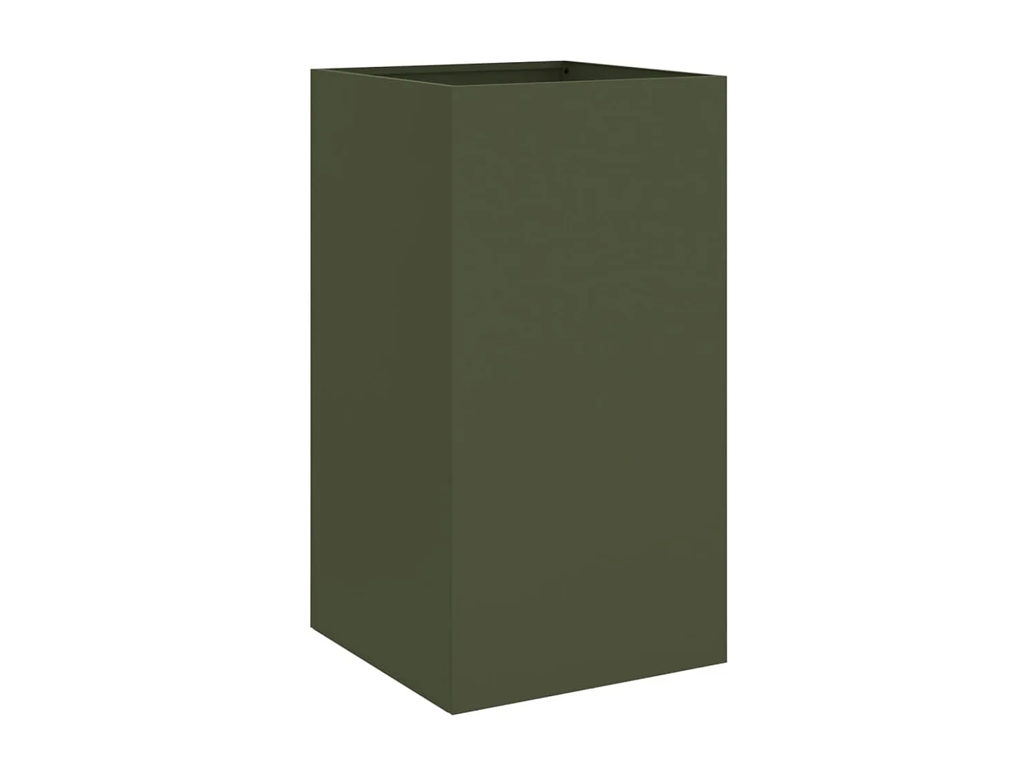 Jardinière vert olive 42x38x75 cm acier