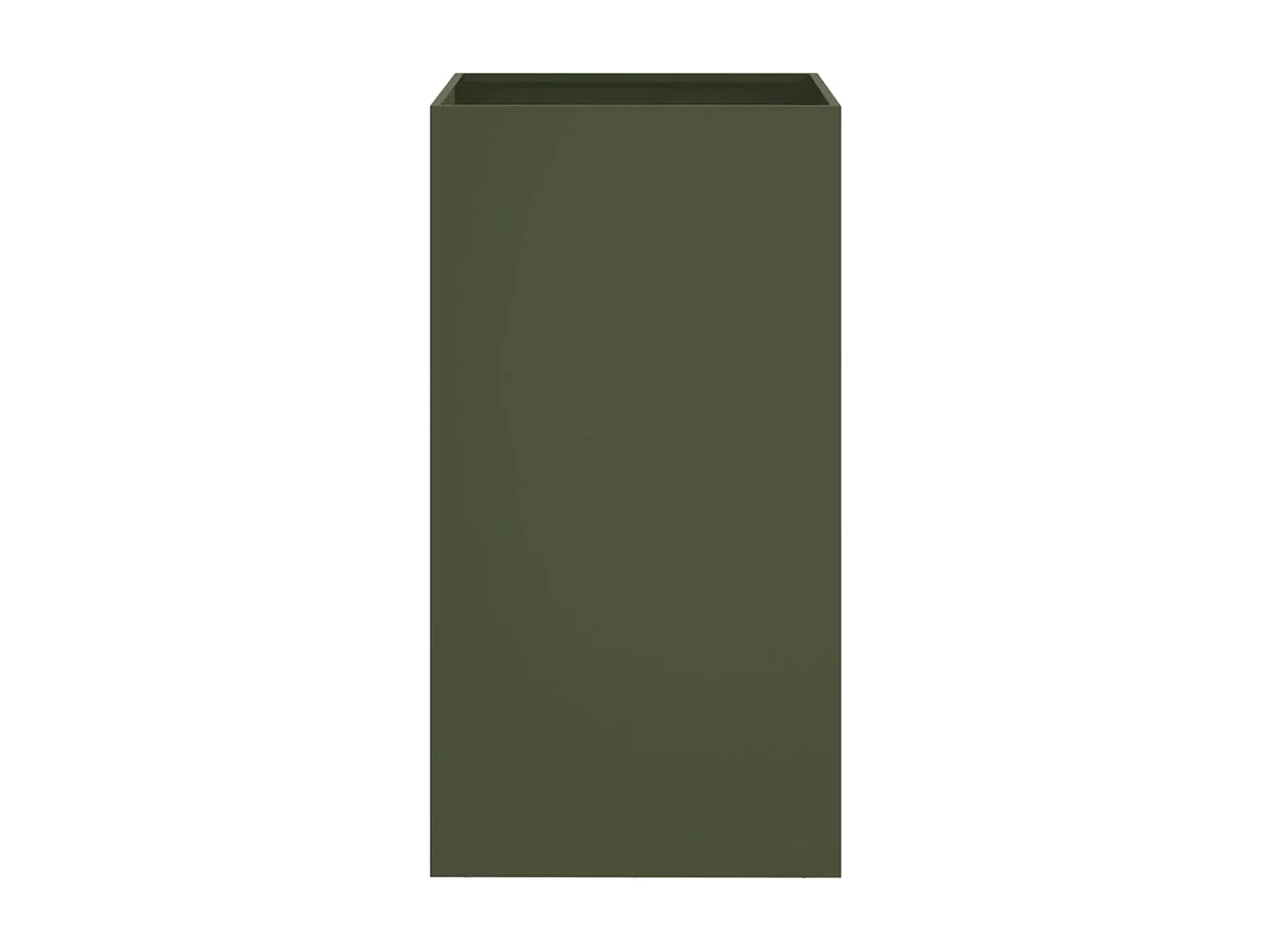 Jardinière vert olive 42x38x75 cm acier