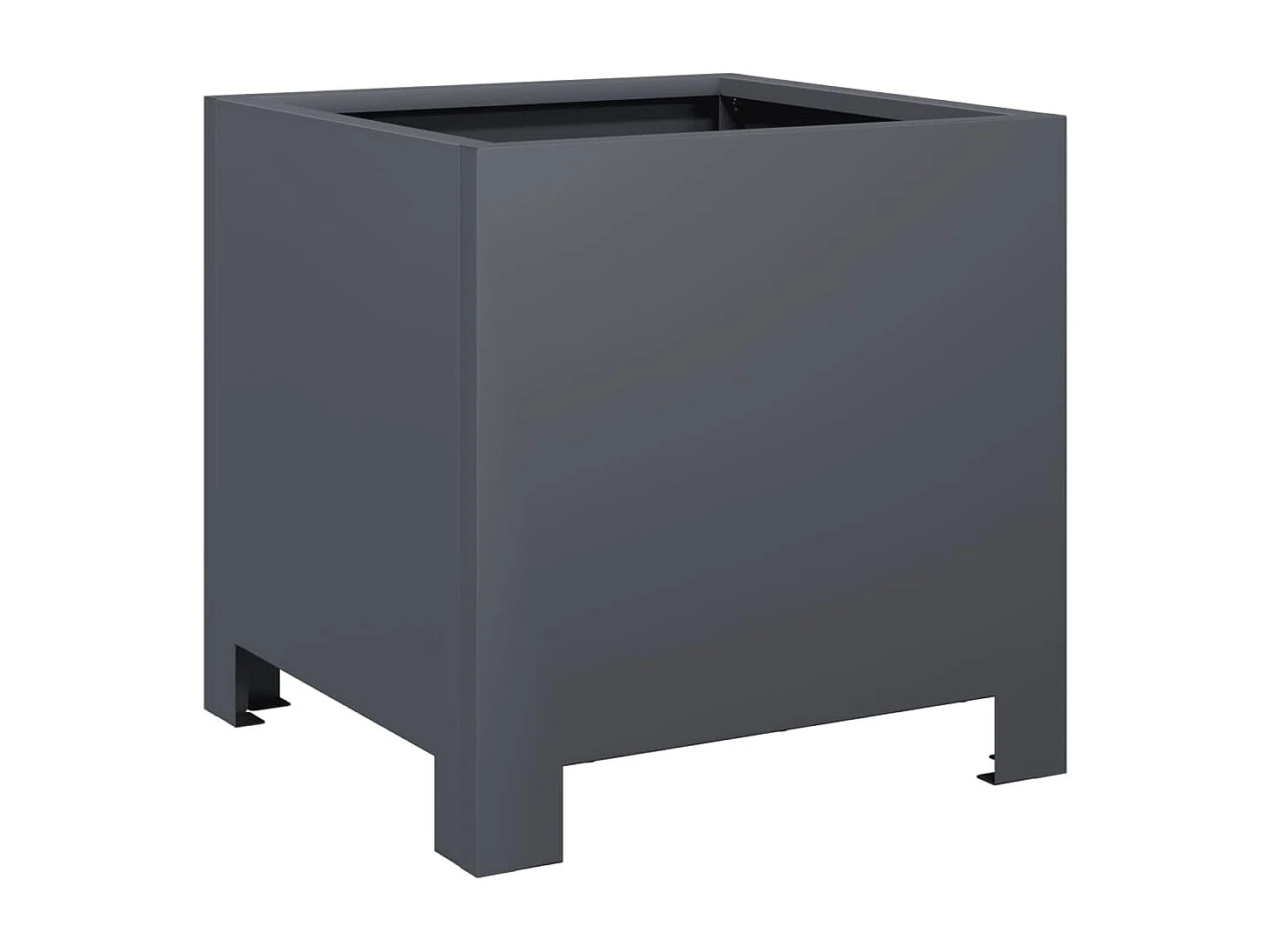 Jardinière anthracite 30x30x30 cm acier