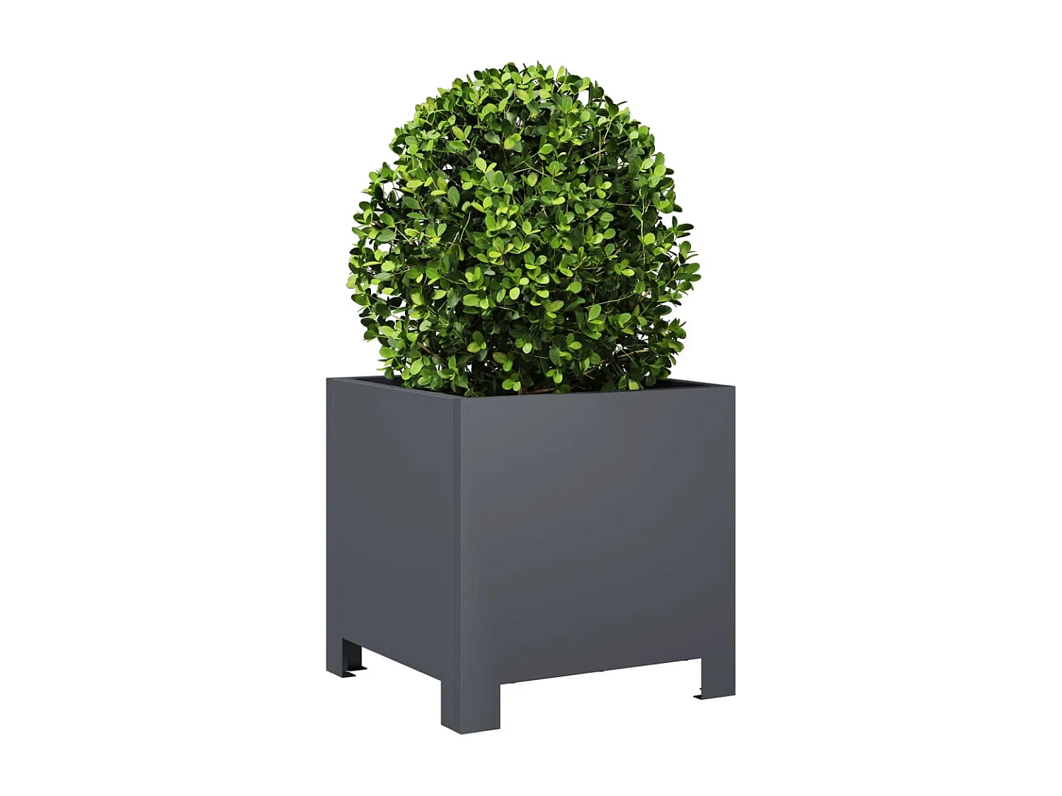 Jardinière anthracite 30x30x30 cm acier