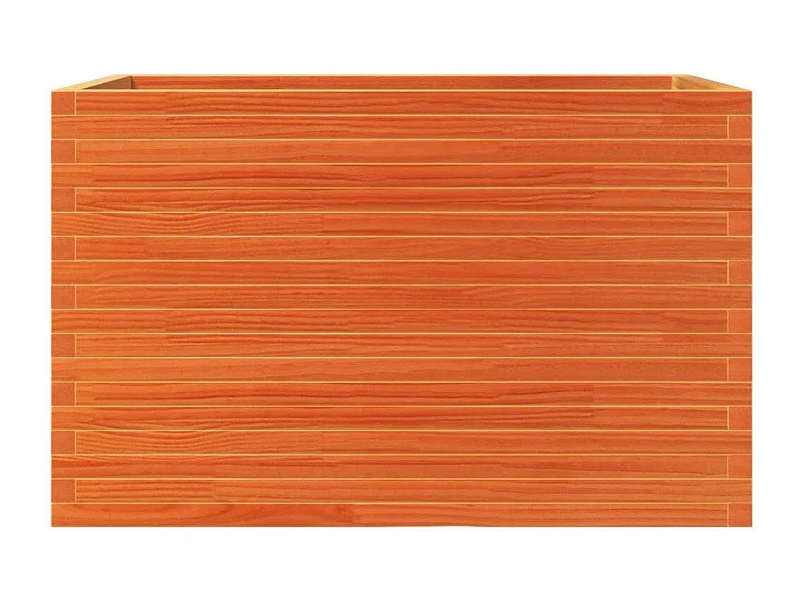 Fioriera Giardino Marrone Cera 110x60x68,5 Legno Massello Pino