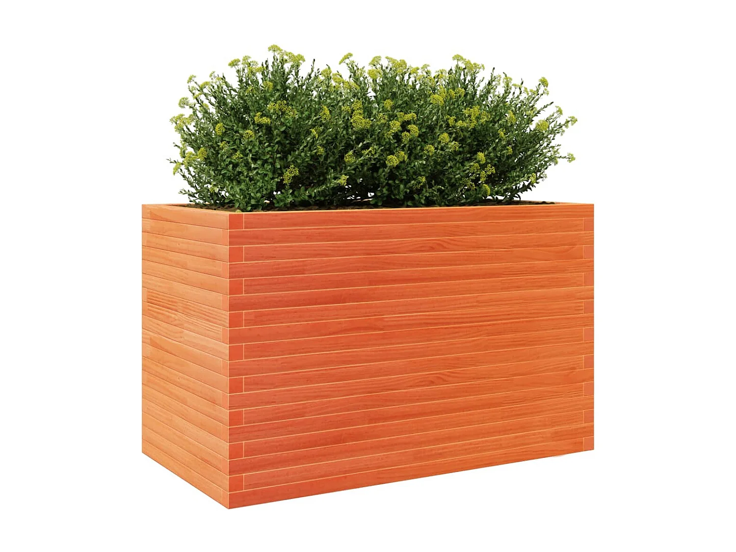 Jardinière cire marron 110x60x68,5 cm bois de pin massif