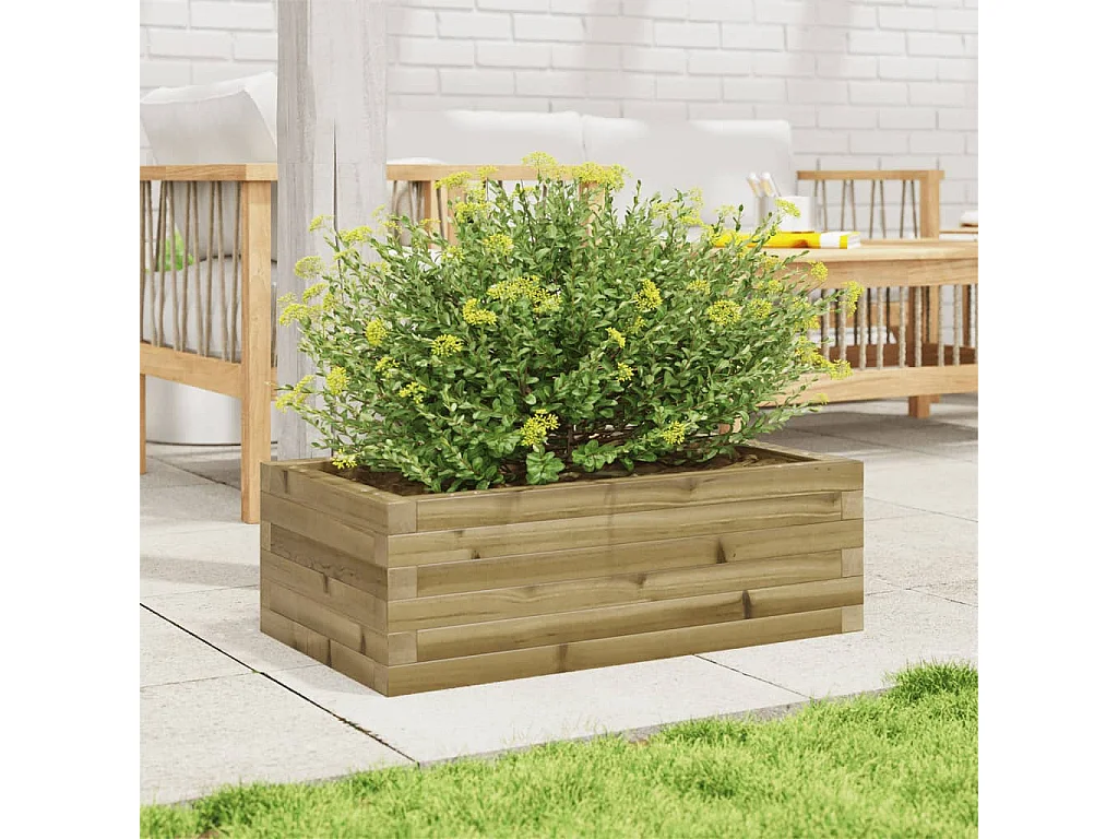 Jardinière 70x40x23 cm bois de pin imprégné