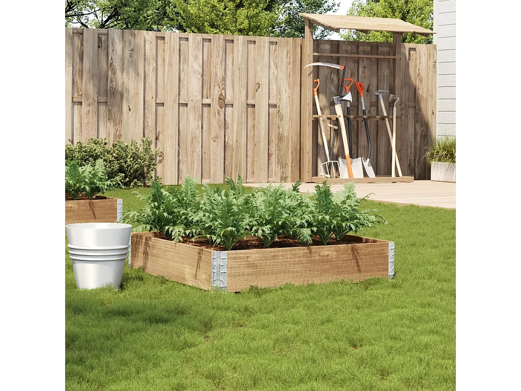 Jardinière 100x100 cm bois de pin massif