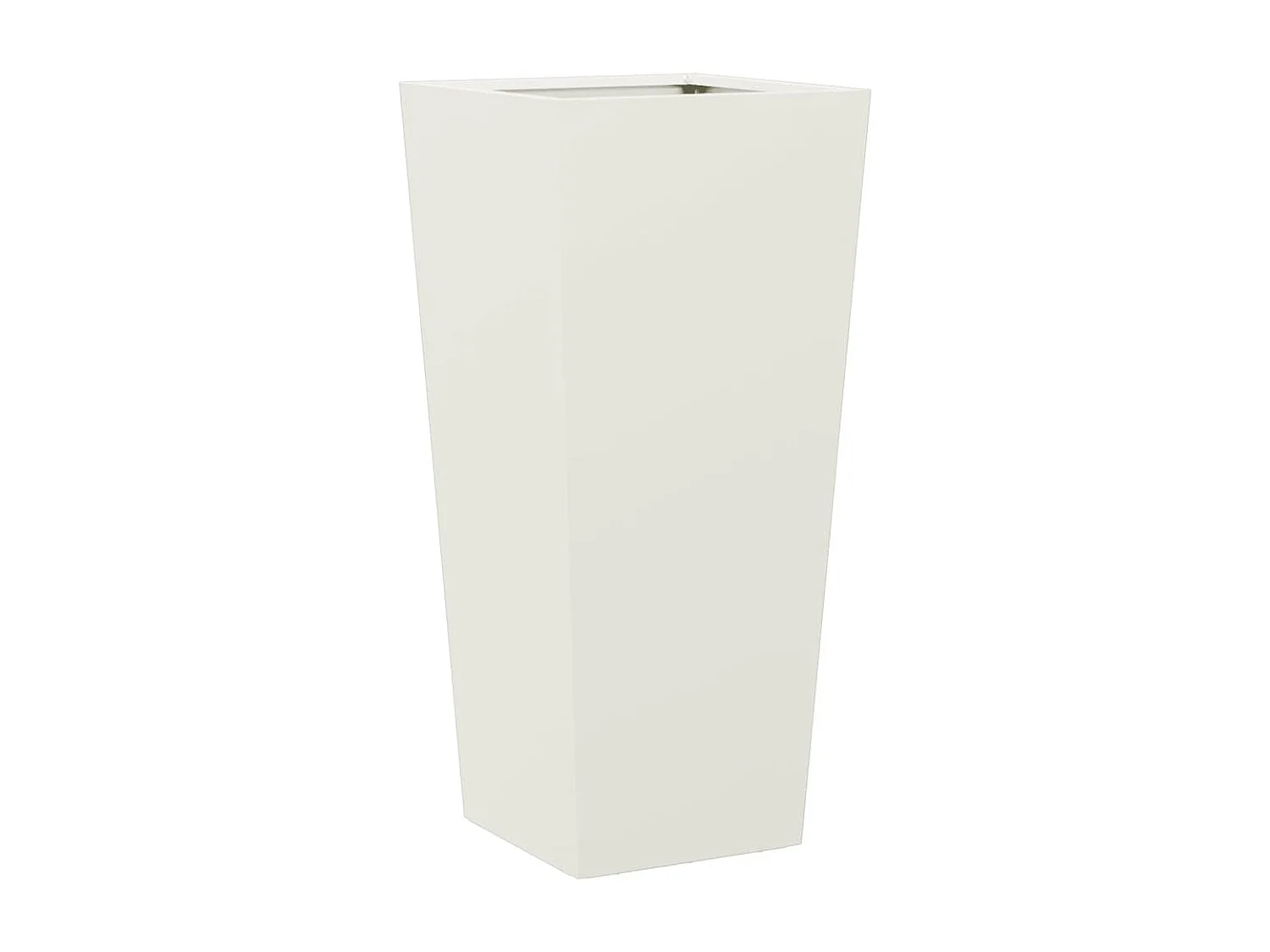 Jardinière blanc 35x35x75 cm acier