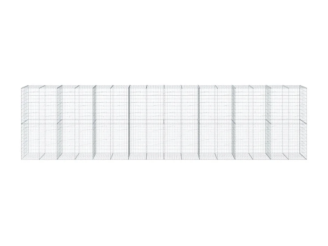 Panier gabion avec couvercle 800x100x200 cm fer galvanisé