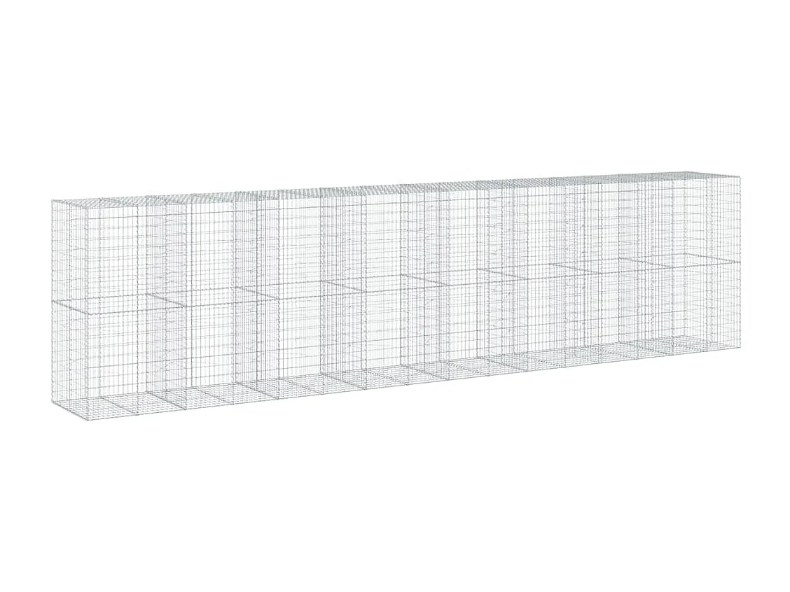 Panier gabion avec couvercle 800x100x200 cm fer galvanisé