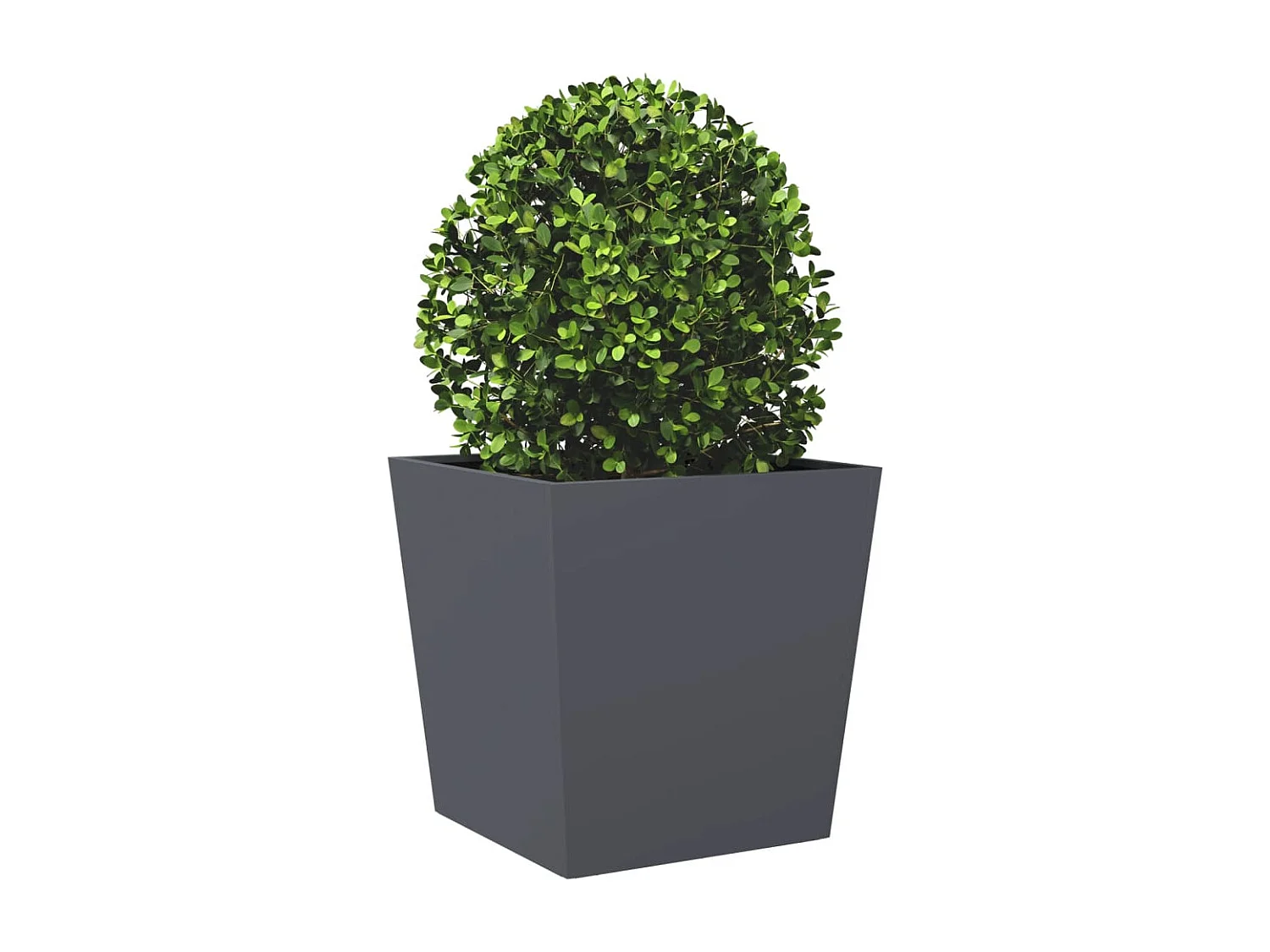 Jardinière anthracite 50x50x50 cm acier